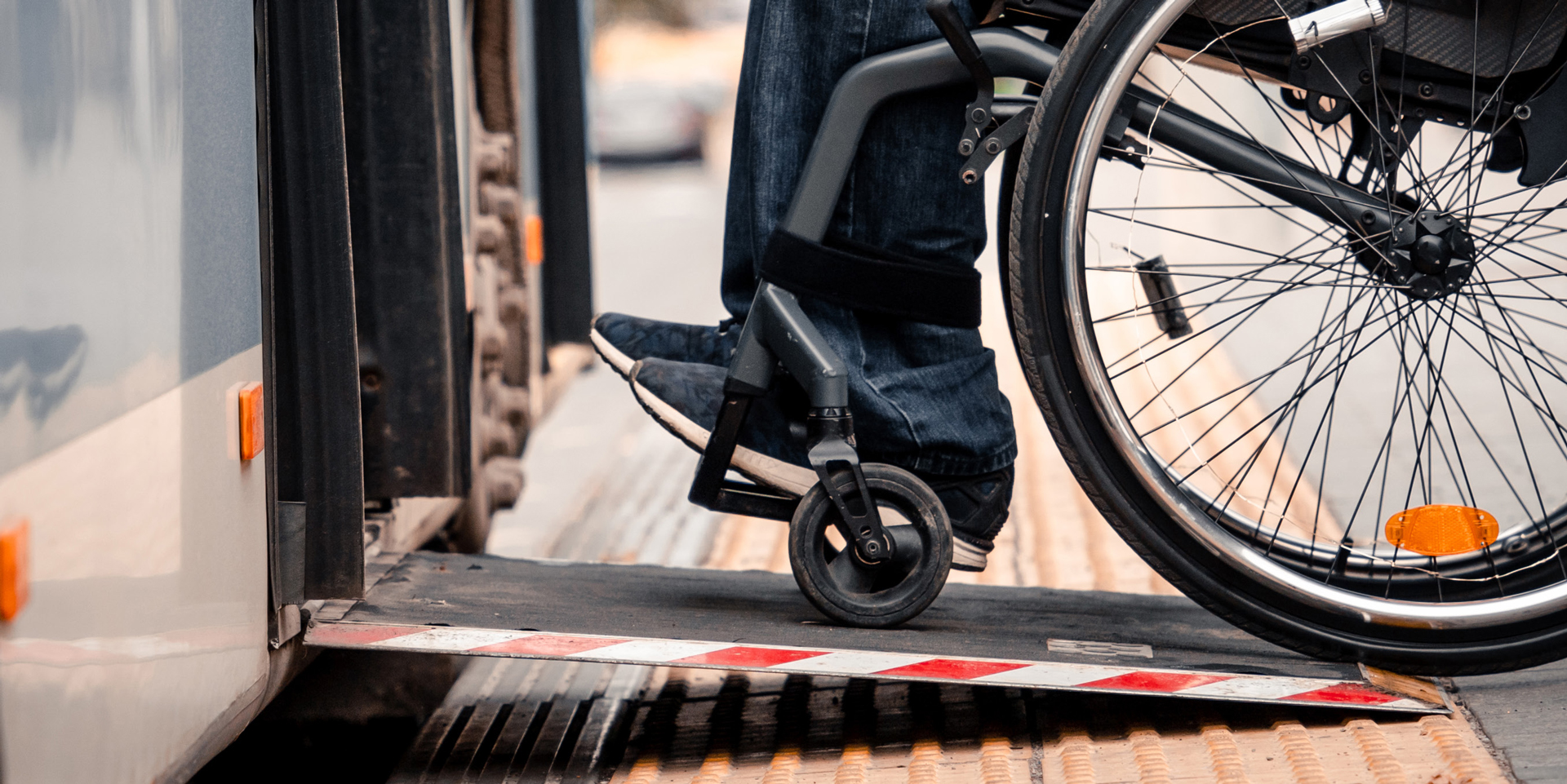 Image of wheelchair boarding a bus